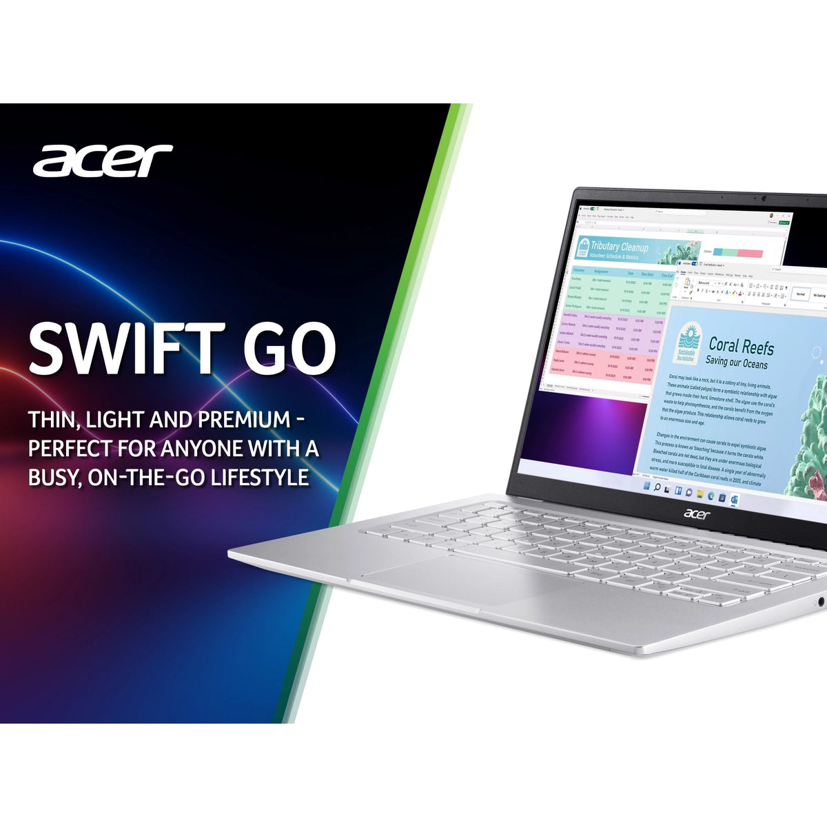 Acer Swift Go (14 inch) Full HD Notebook Computer AMD Ryzen 5 8GB RAM 512GB SSD