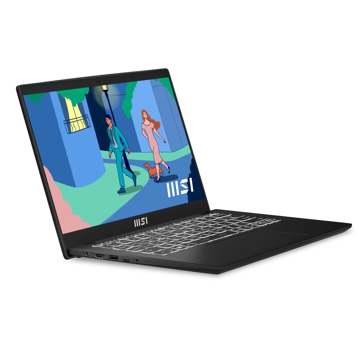 MSI Modern 14 (14 inch) Full HD Notebook Computer AMD Ryzen 5 8GB RAM 512GB SSD (Black)